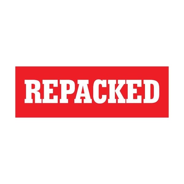 Label, DL1862, REPACKED, 1-1/2" X 4"