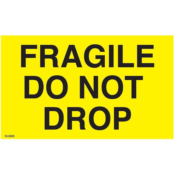 Label, DL2425, FRAGILE DO NOT DROP, 3" X 5"