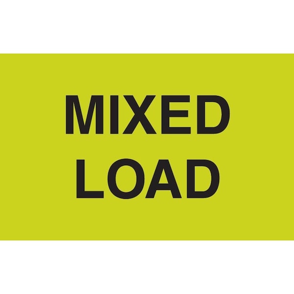 Label, DL2525, MIXED LOAD, 3" X 5"