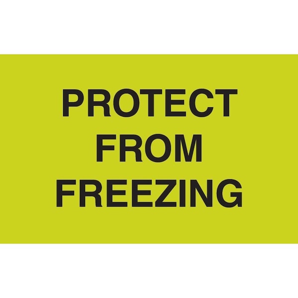 Label, DL2584, PROTECT FROM FREEZING, 3" X 5"