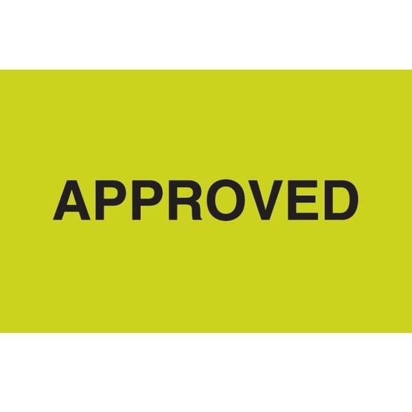 Label, DL3202, APPROVED, 1-3/8" X 2"
