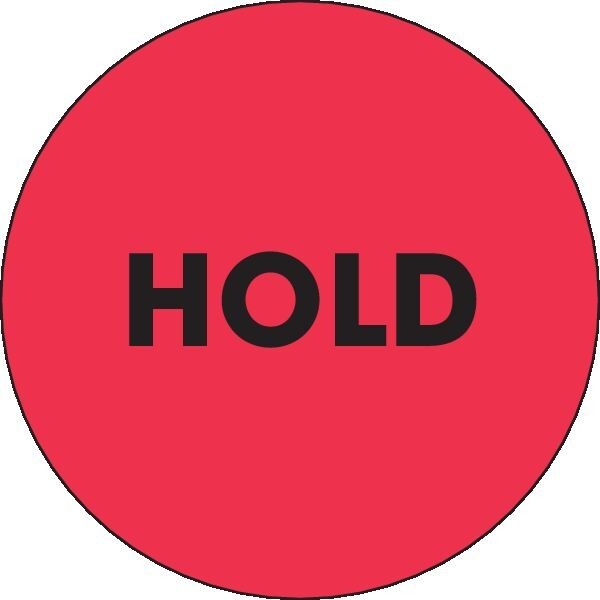 Label, DL3567, HOLD, 2"
