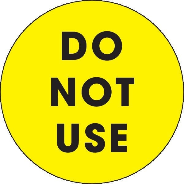 Label, DL3577, DO NOT USE, 2"