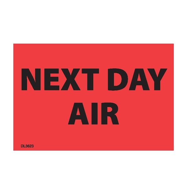 Label, DL3623, NEXT DAY AIR, 2" X 3"