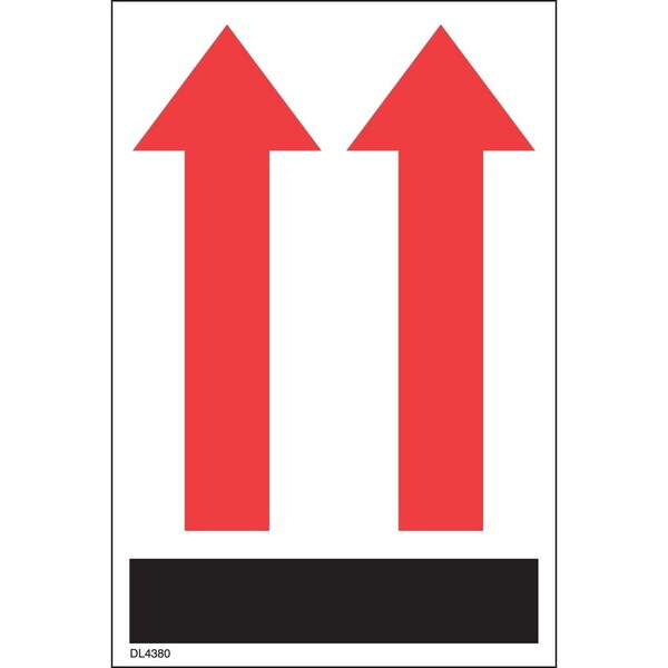 Label, DL4380, ARROWS UP, 3" X 4"