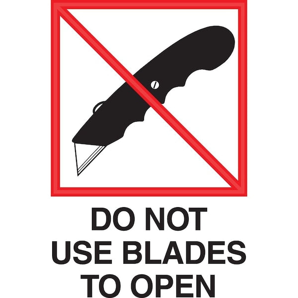 Label, DL4471, DO NOT USE BLADES, 4" X 6"