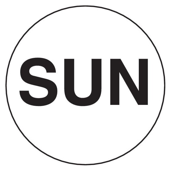Label, DL6561, DAYS OF WEEK - SUN, 1" DIAMETER