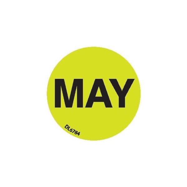 Label, DL6784, MONTHS OF YEAR - MAY, 1"
