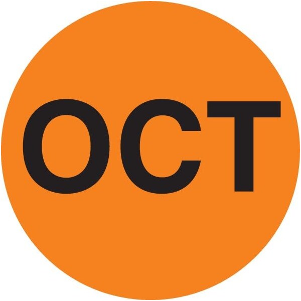 Label, DL6883, MONTHS OF YEAR - OCT, 2"