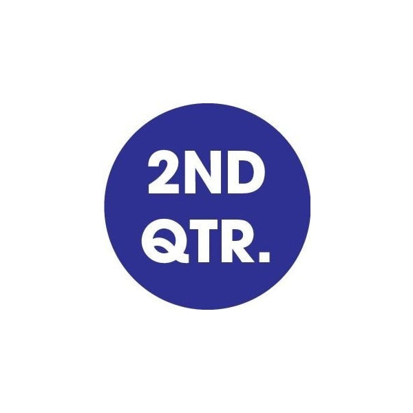 Label, DL6995, CIRCLE LABEL 2ND QTR, 4"
