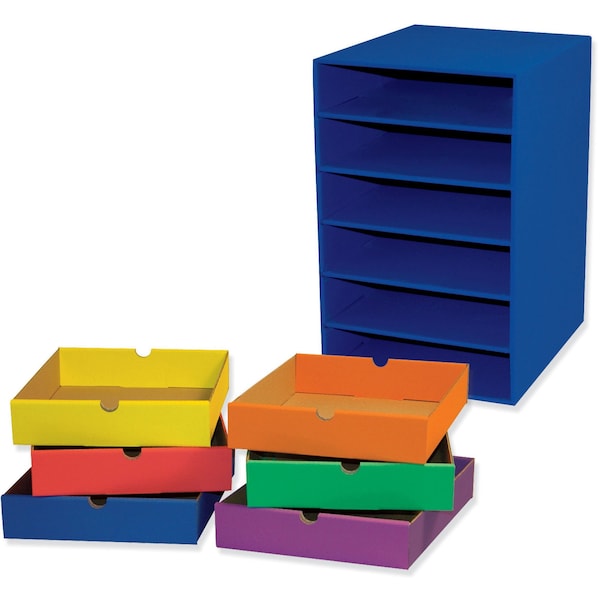 Classroom Keepers® 6-Shelf Organizer, Blue, 17.75H x 12W x 13.5D