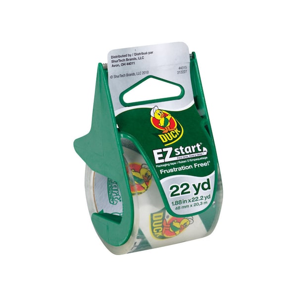 Duck EZ Start 1.88 in. W X 22.2 yd L Packaging Tape with Dispenser