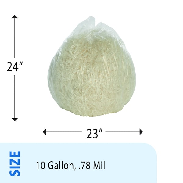 LLDPE ProPerformance Coreless Bags 10 Gallon Bags Case of 250 bags, 250PK