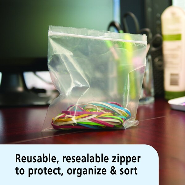 Clear Resealable Zipper Seal Storage Bags 8 x 8 Case of 1000 Bags, 1000PK