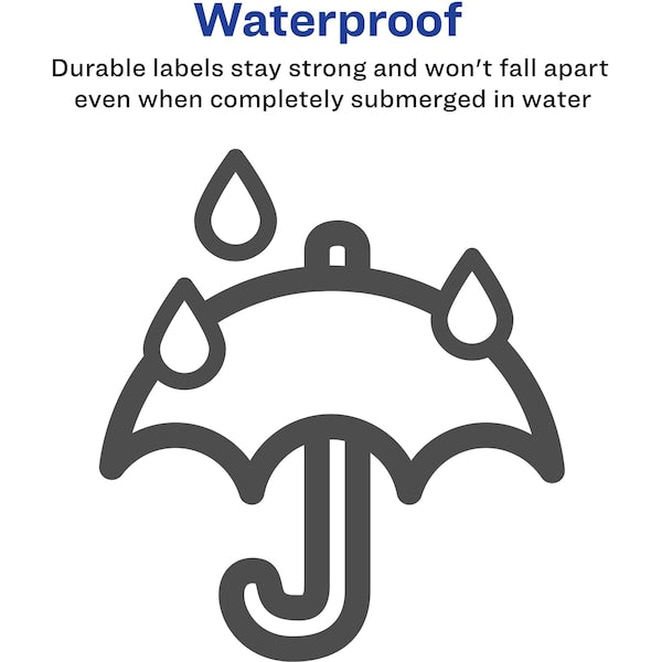 Waterproof Shipping Labels w/TrueBlock, Laser, 5.5x8.5, White, PK100