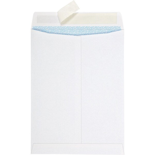 Redi-Strip Security Tinted Envelope, #10 1/2, Square, 9x12, Wht, PK100