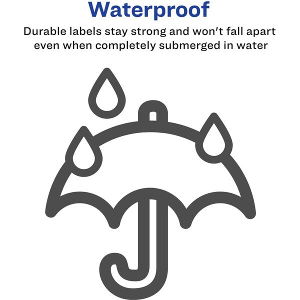 Waterproof Shipping Labels w/TrueBlock, Laser, 5.5x8.5, White, PK100