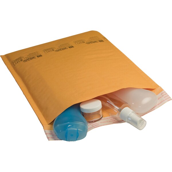 Jiffylite Self-Seal Bubble Mailer, #5, 10.5x16, Brown Kraft, PK80