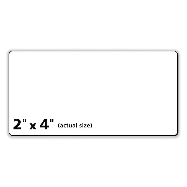 Labels, Laser Printers, 2 x 4, White, PK1000