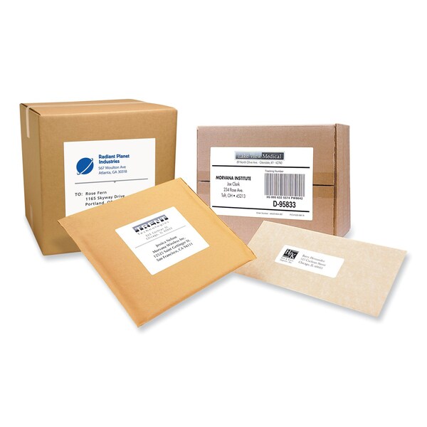 Labels, Laser Printers, 2 x 4, White, PK1000