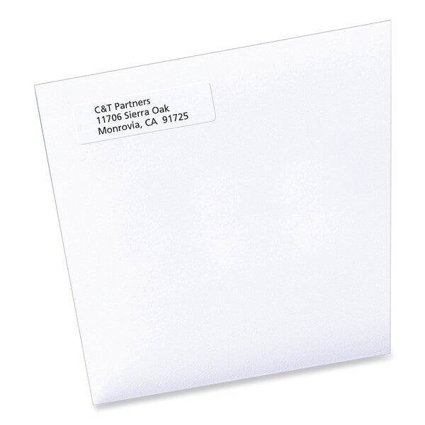 Labels, Inkjet/Laser Printers, 0.5 x 1.75, White, PK8000