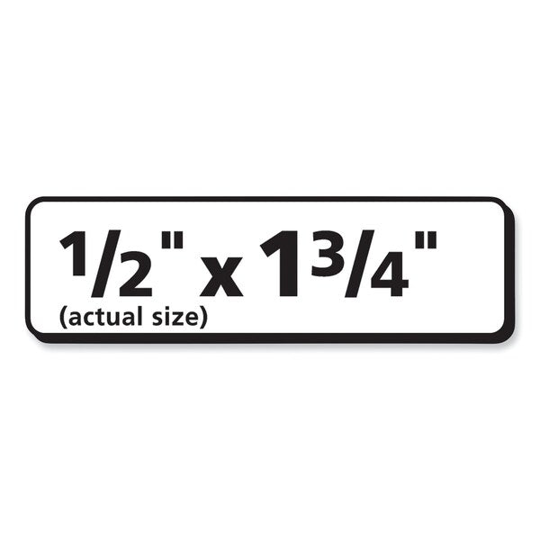 Labels, Inkjet/Laser Printers, 0.5 x 1.75, White, PK8000