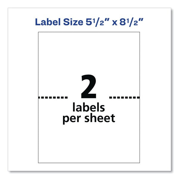 Shipping Labels w/TrueBlock Technology, Laser, 5.5x8.5, White, PK200