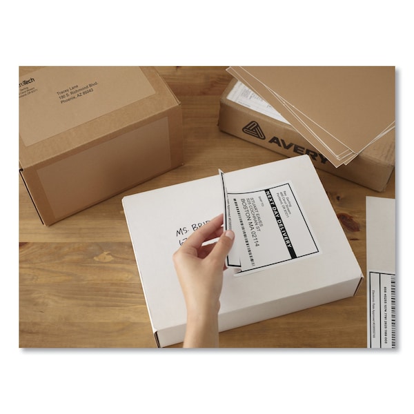 Shipping Labels w/TrueBlock Technology, Laser, 5.5x8.5, White, PK200
