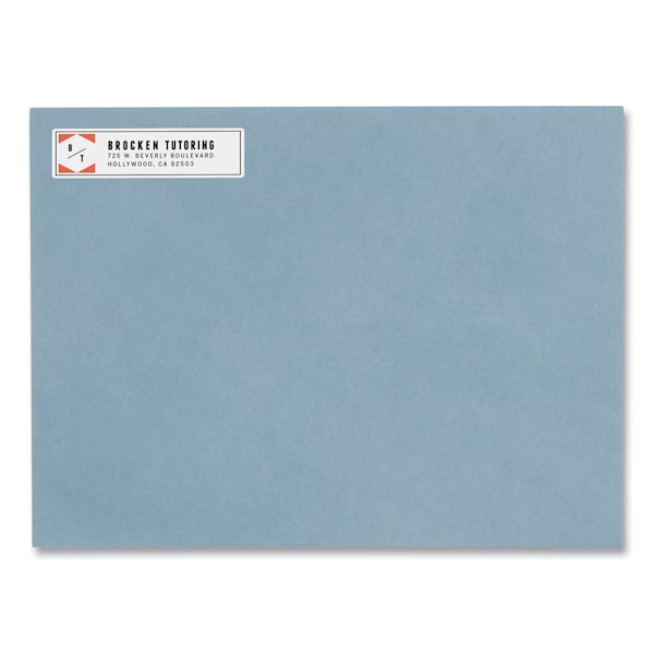 Easy Peel Wht Address Labels w/Sure Feed, Laser, 0.5x1.75, Wht, PK8000