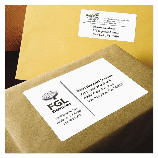 Shipping Labels w/TrueBlock Tech, Laser Printers, 3.5x5, White, PK400