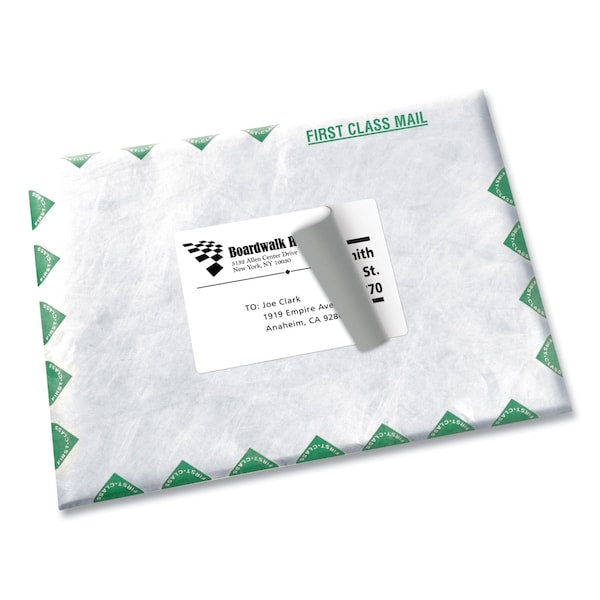 Shipping Labels w/TrueBlock Tech, Laser Printers, 3.5x5, White, PK400