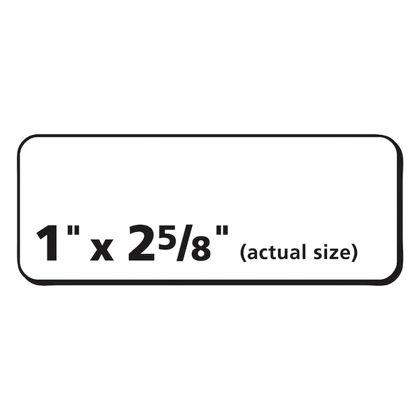 Clear Easy Peel Mailing Label w/Sure Feed, Laser, 1x2.63, Clr, PK1500