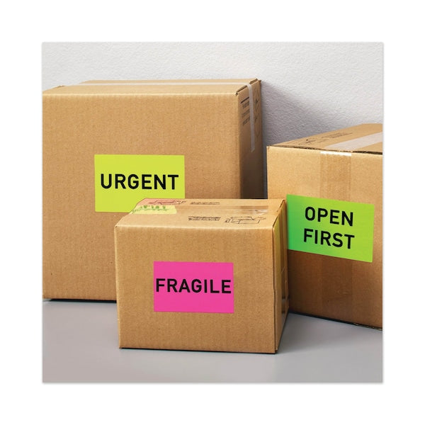 5-1/2" x 8-1/2" Neon Shipping Labels, Pk100