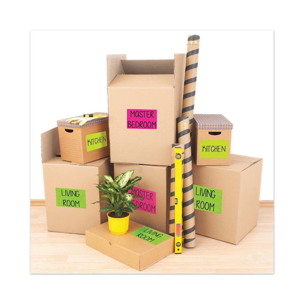 5-1/2" x 8-1/2" Neon Shipping Labels, Pk100