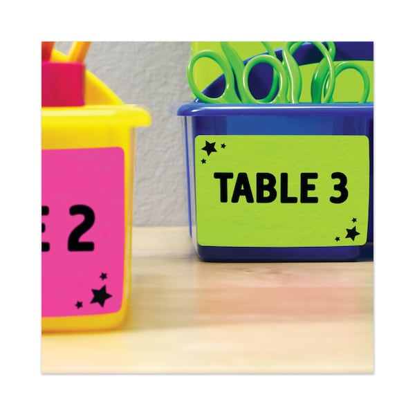 5-1/2" x 8-1/2" Neon Shipping Labels, Pk100