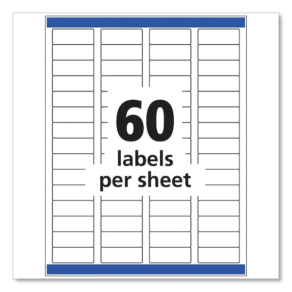 Glossy Clear Easy Peel Mailing Labels, Inkjet/Laser, 0.66x1.75, PK600