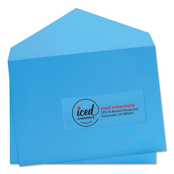 Glossy Clear Easy Peel Mailing Labels, Inkjet/Laser, 1x2.63, PK300