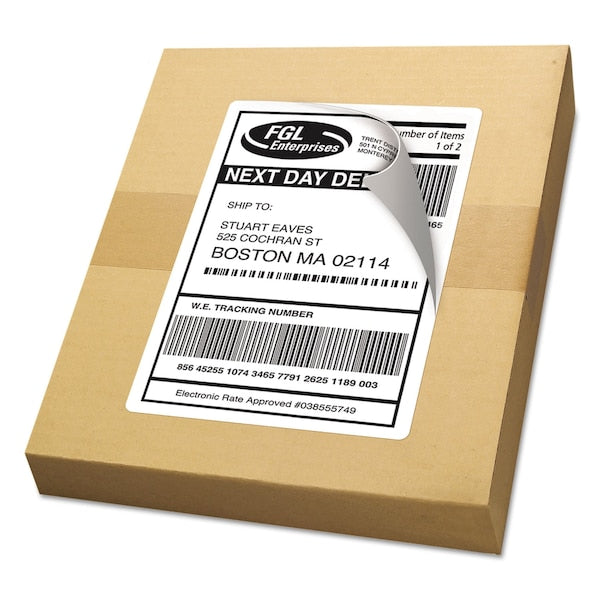 Shipping Labels w/TrueBlock Tech, Inkjet Printer, 5.5x8.5, White, PK50
