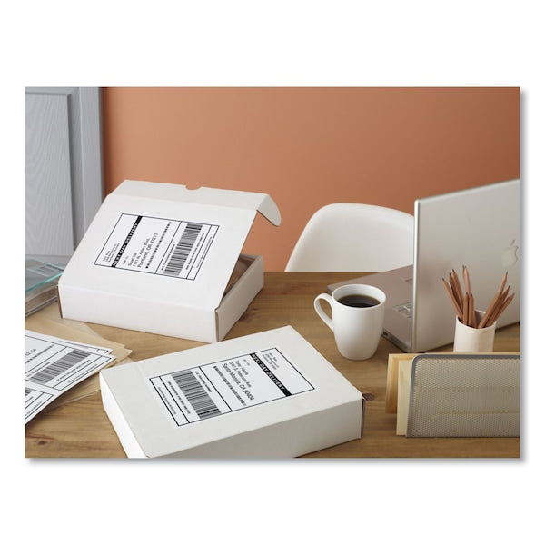 Shipping Labels w/TrueBlock Tech, Inkjet Printer, 5.5x8.5, White, PK50
