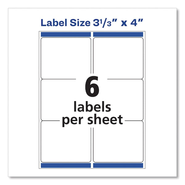 Shipping Labels w/ TrueBlock Technology, Inkjet Printers, 3.33 x 4, White, 150PK