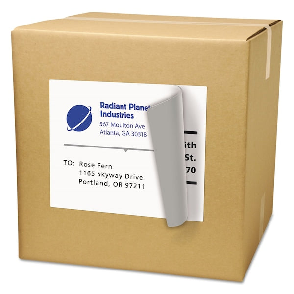 Shipping Labels w/TrueBlock Tech, Inkjet Printers, 8.5x11, White, PK25