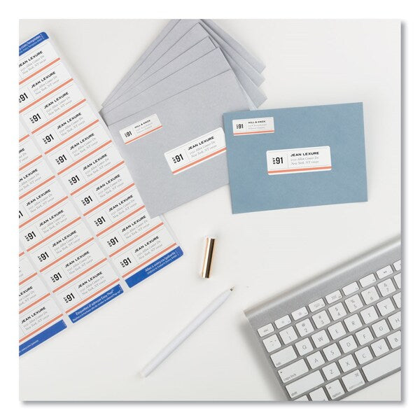 Easy Peel White Address Labels w/Sure Feed, Inkjet, 1x2.63, PK3000