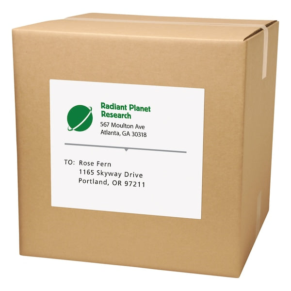 8-1/2" x 11" White Shipping Labels, Pk250