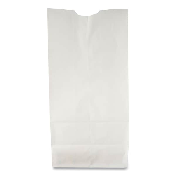 Paper Bags, 30 lbs Cap., #2, 4.31"w x 2.44"d x 7.88"h, White, PK500
