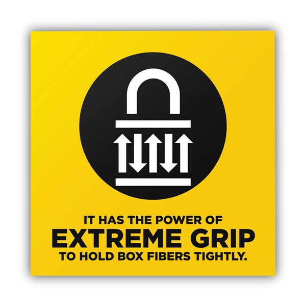 Box Lock Shipping Packaging Tape, 3 in. Core, 1.88 in. x 54.6 yds, Clear, PK3, 3PK