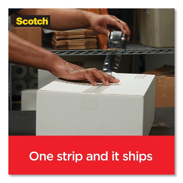 Box Lock Shipping Packaging Tape, 3" Core, 1.88" x 54.6 yd, Clear, PK6