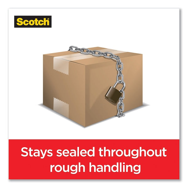 Box Lock Shipping Packaging Tape, 3" Core, 1.88" x 54.6 yd, Clear, PK6