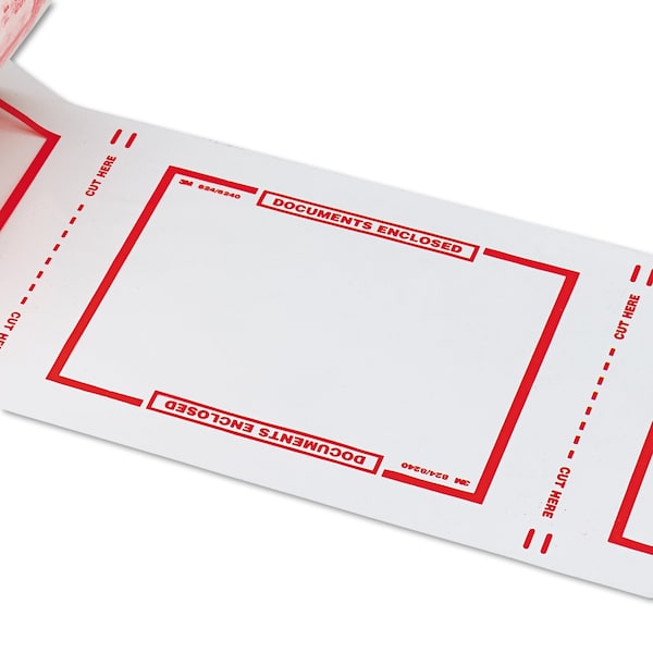 Pouch Tape, 5x6", Transparent, w/Orang