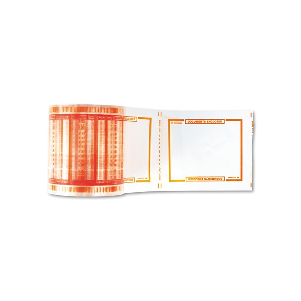 Pouch Tape, 5x6", Transparent, w/Orang