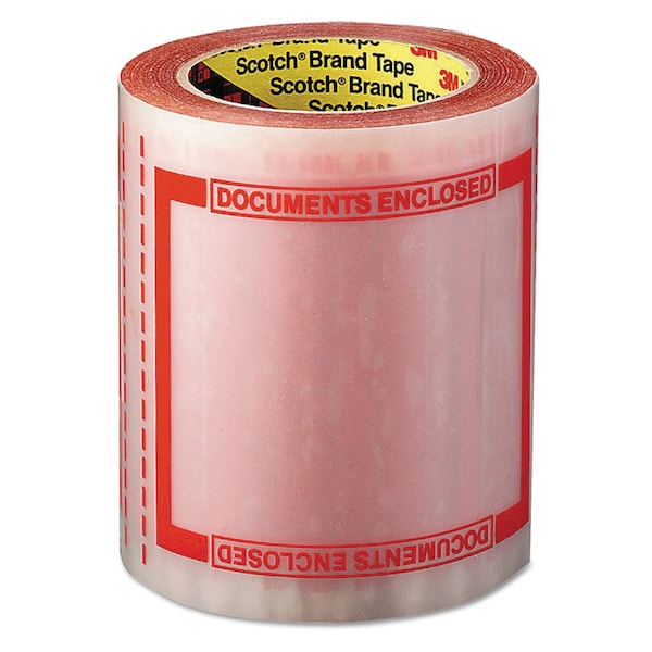 Pouch Tape, 5x6", Transparent, w/Orang